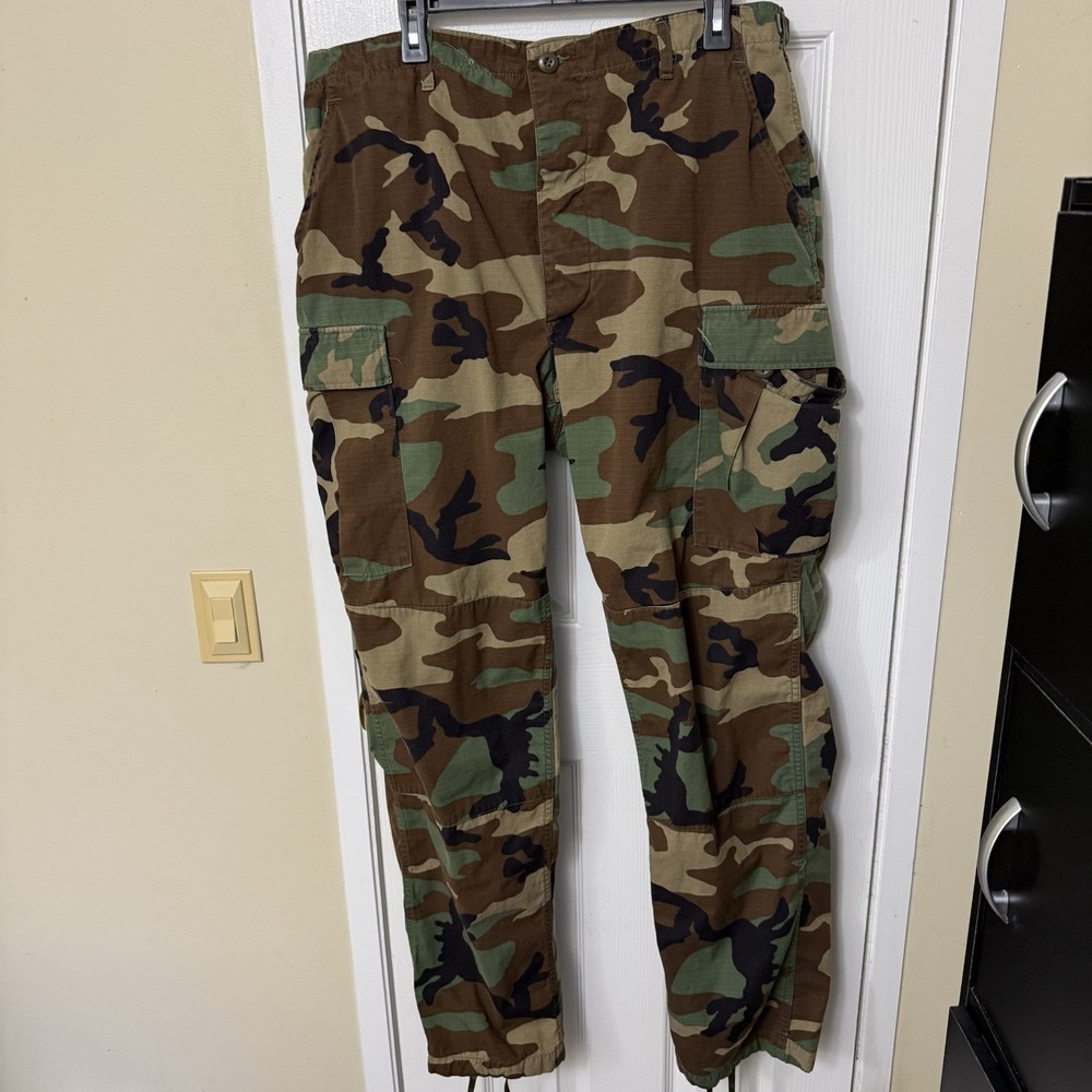 VTG US Military Camo Cargo Field Ripstop Pants Size Large Extra Long